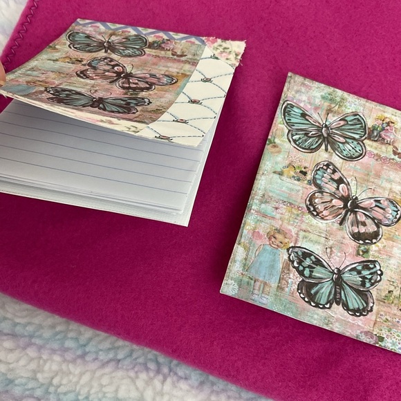 Handmade 10 piece stationary set paper & fabric mixed media - Picture 13 of 16